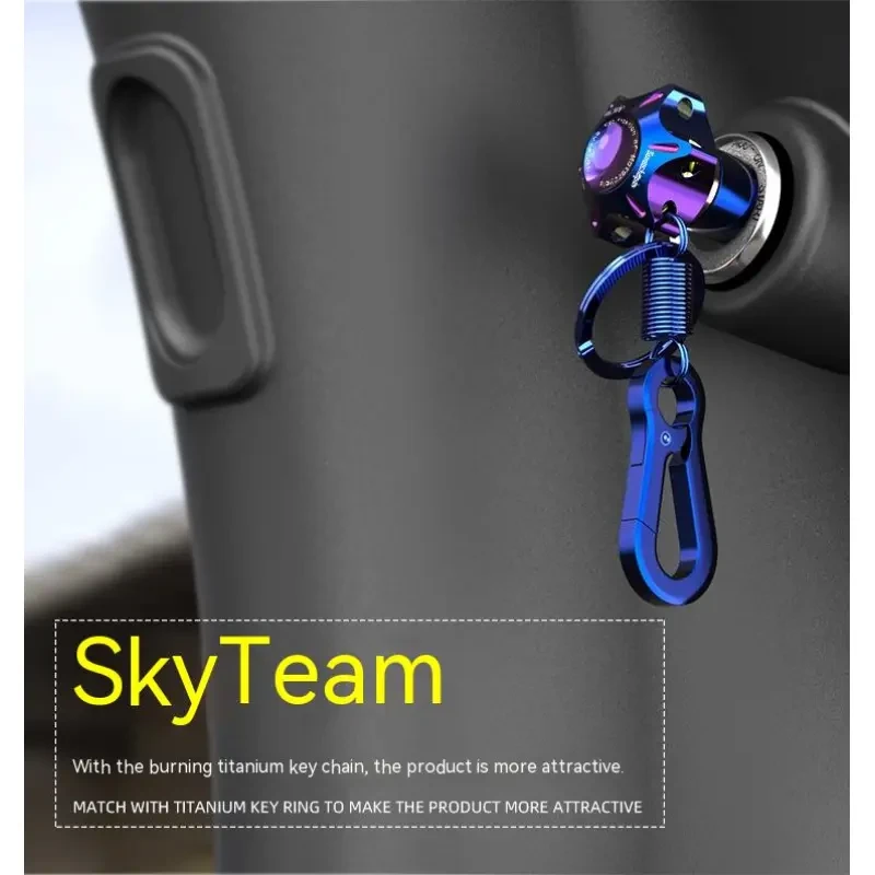 RideX CNC Alloy Motorcycle Key Head & Stylish Keychain Set