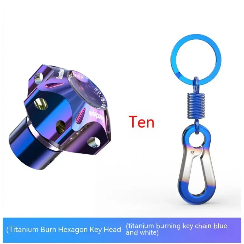 RideX CNC Alloy Motorcycle Key Head & Stylish Keychain Set