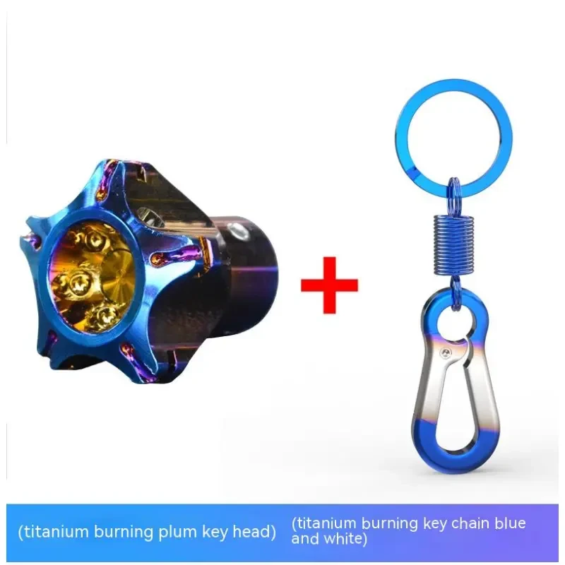 RideX CNC Alloy Motorcycle Key Head & Stylish Keychain Set