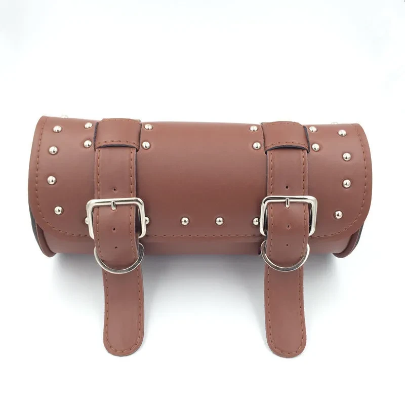RoadKing Classic PU Leather Motorcycle Side Saddle Pouch