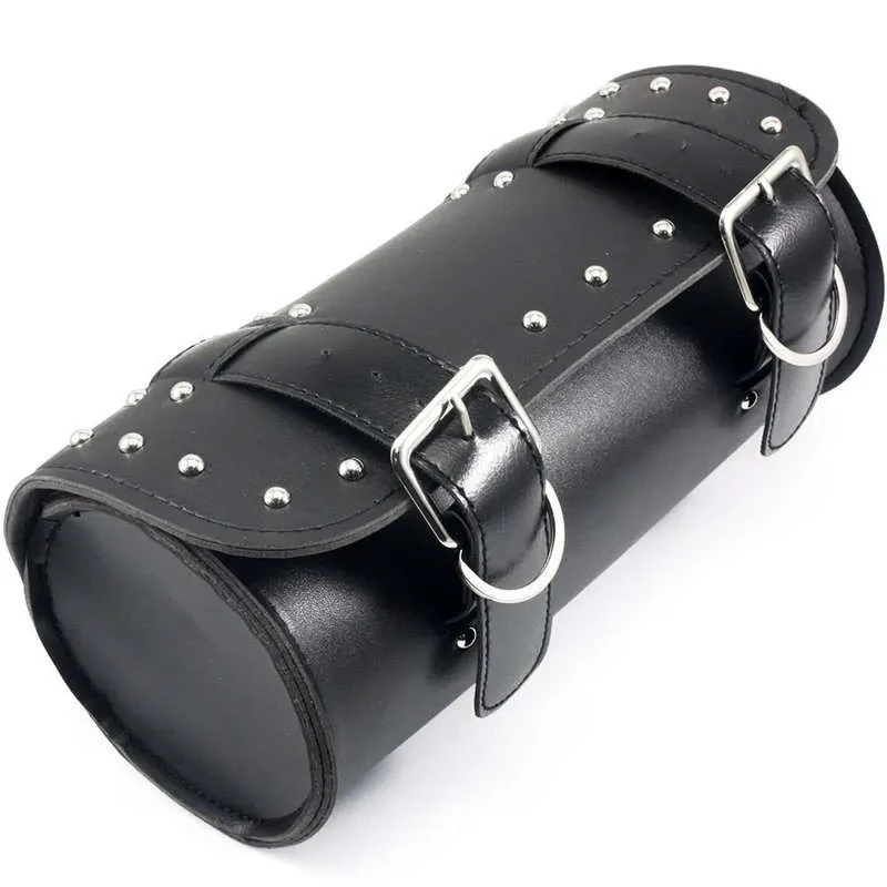 RoadKing Classic PU Leather Motorcycle Side Saddle Pouch