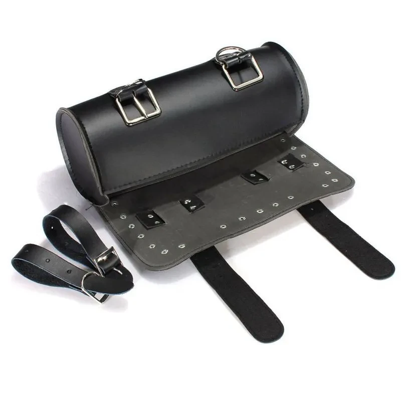 RoadKing Classic PU Leather Motorcycle Side Saddle Pouch