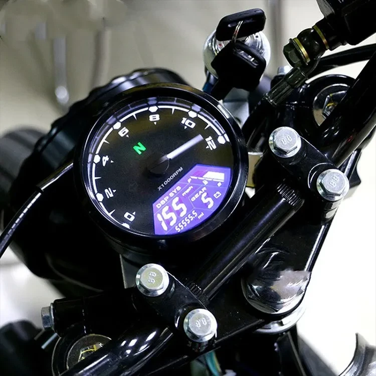 Digital LCD Motorcycle Dashboard β Speedometer Tachometer Odometer