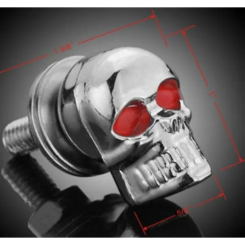 Retro Skull Decorative License Plate Screws for Motorcycles & Bikes