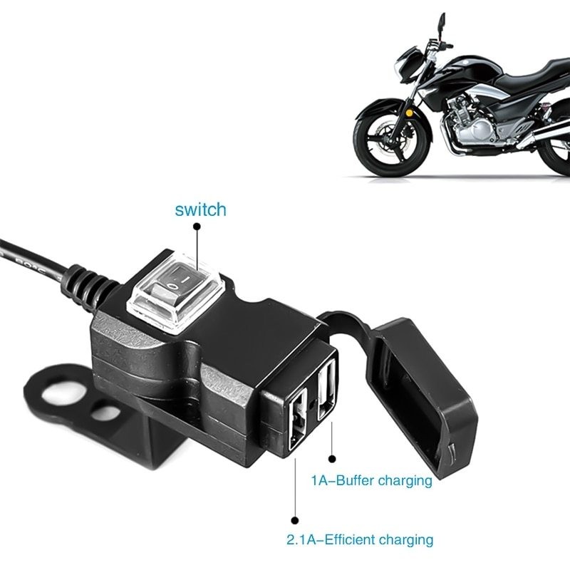 TurboVolt Dual USB Bike Charger β 12V Waterproof Motorcycle Charging Dock
