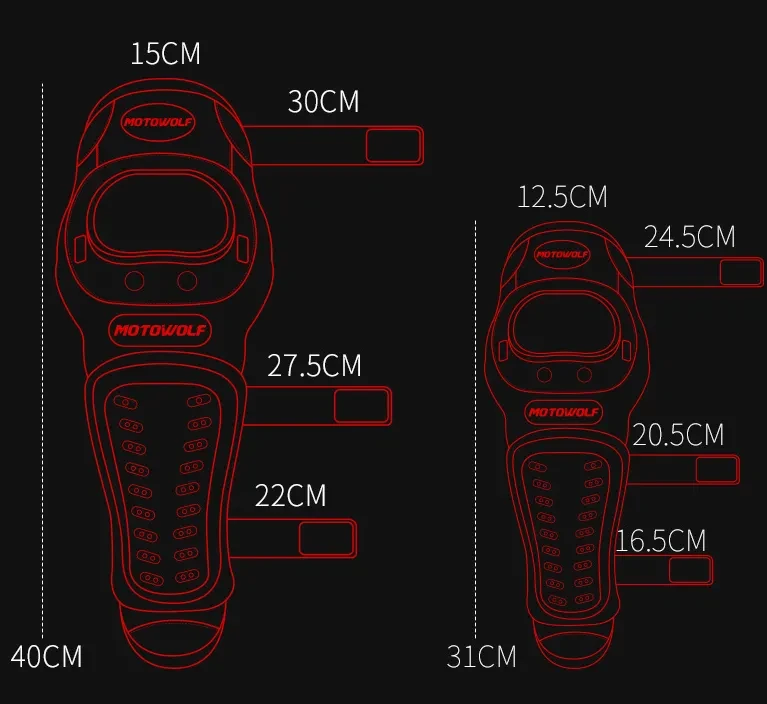 Motocross Knee and Elbow Protectors Heavy-Duty Motorcycle Gear