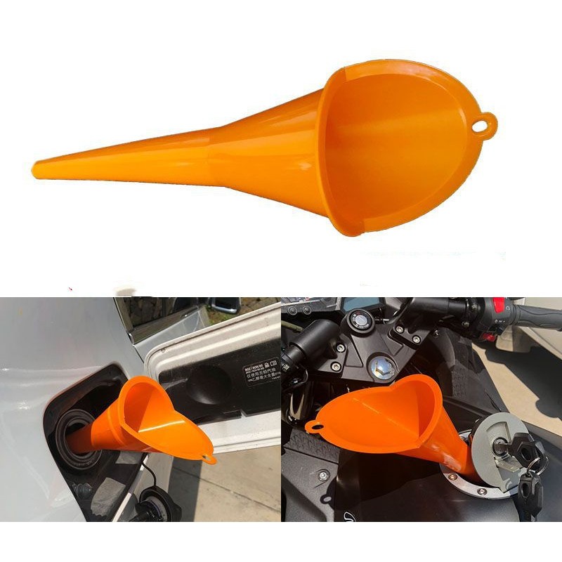 Long Mouth Plastic Oil Funnel β Motorcycle & Car Fueling Tool