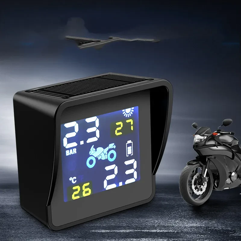 Digital Solar Motorcycle Tire Pressure Gauge β TPMS Monitoring System