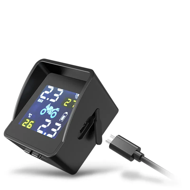 Digital Solar Motorcycle Tire Pressure Gauge β TPMS Monitoring System