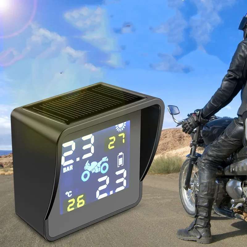 Digital Solar Motorcycle Tire Pressure Gauge β TPMS Monitoring System