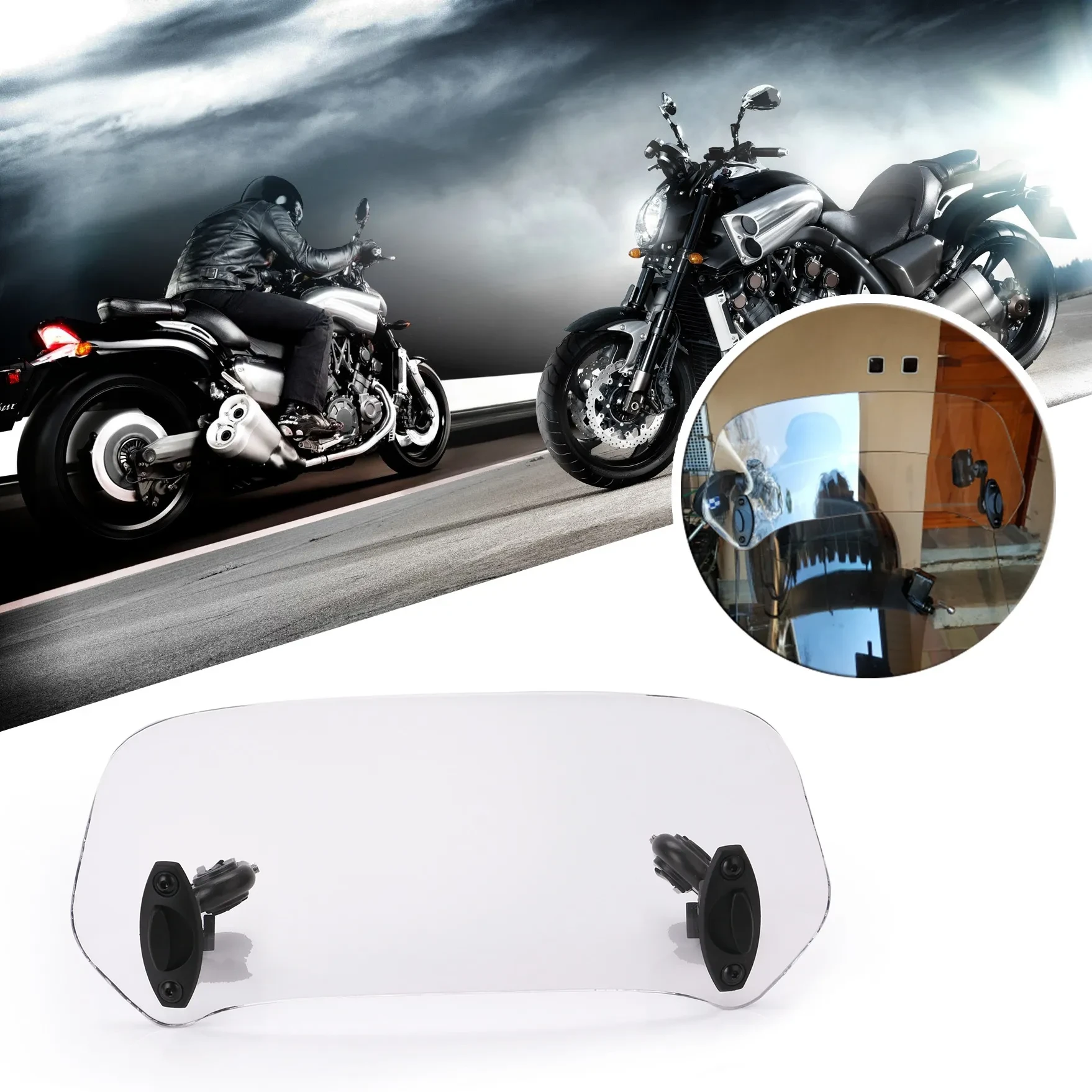 Universal Bike Screen Extender – Adjustable Touring Airflow Shield