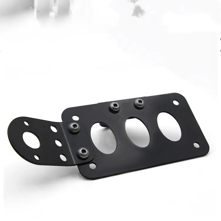 Retro Alloy Side Tail Lamp β Custom License Bracket for Motorcycles