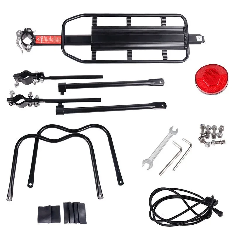 Adjustable Bike Cargo Rack – Heavy-Duty Alloy Rear Carrier 50kg Load