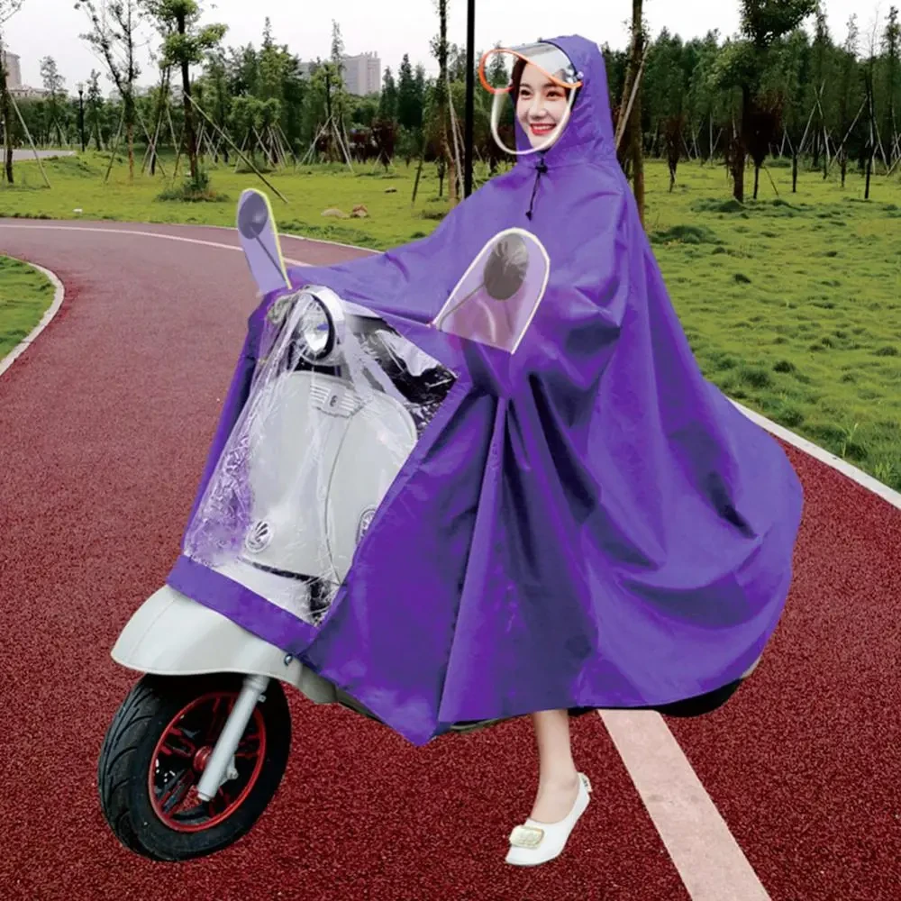 TwinRide Waterproof Poncho β Dual Seat E-Bike & Motorcycle Rain Cover