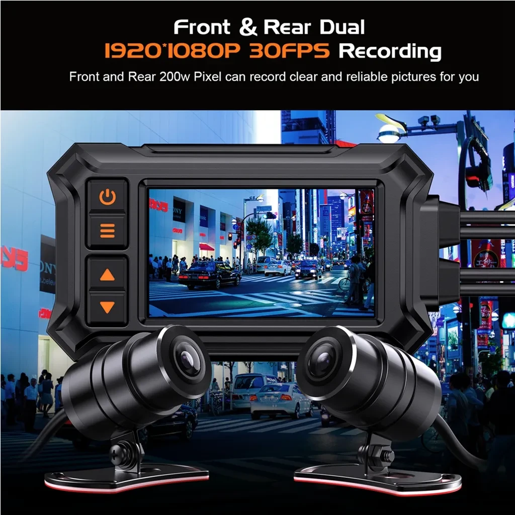 RideCam Pro β Dual Lens 1080P Waterproof Motorcycle GPS DVR