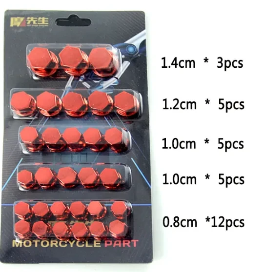 Colored Bolt Cap Set for Motorbike & Scooter Styling