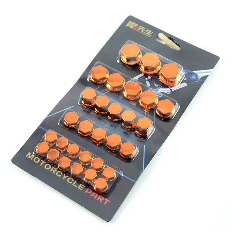 Colored Bolt Cap Set for Motorbike & Scooter Styling