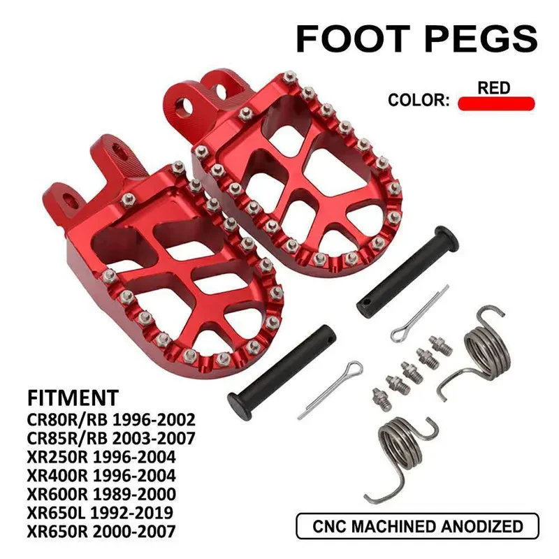 ProRider CNC Foot Pegs – Off-Road Aluminum Pedals for Honda & Kawasaki