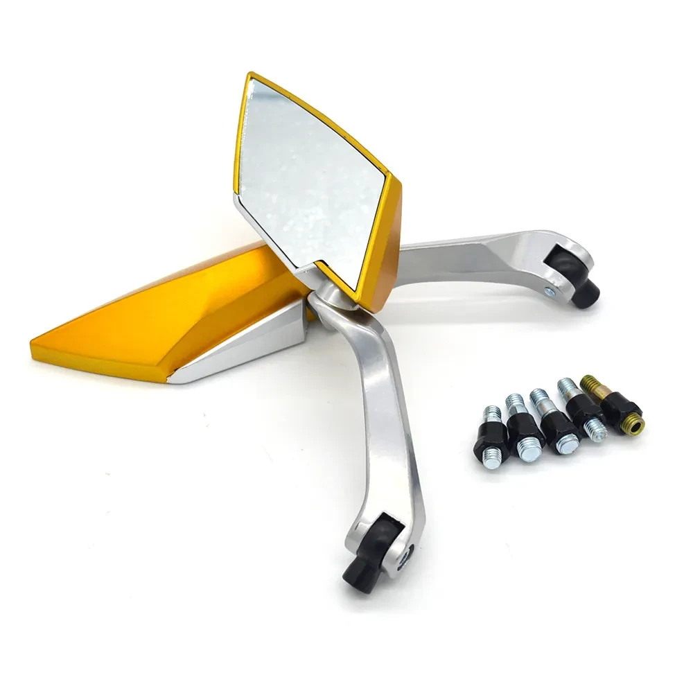 Diamond-Shape Alloy Side Mirror for Motorbikes & Scooters
