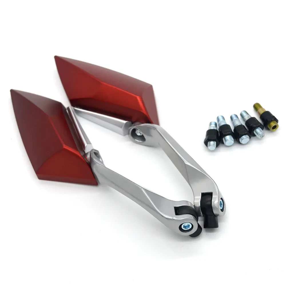 Diamond-Shape Alloy Side Mirror for Motorbikes & Scooters