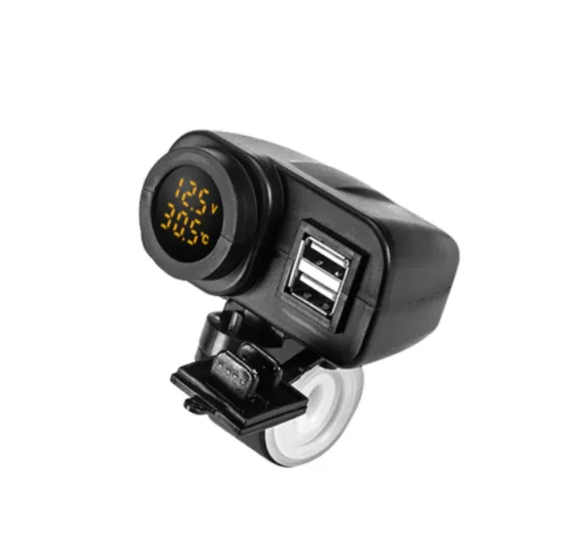 Waterproof Dual USB Power Adapter with On/Off Control for Bikes
