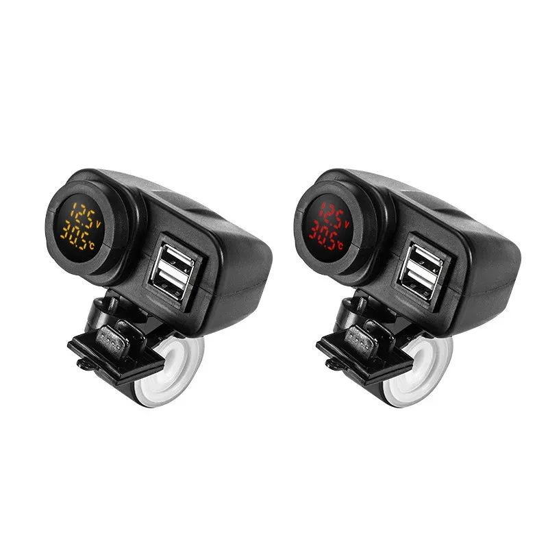 Waterproof Dual USB Power Adapter with On/Off Control for Bikes