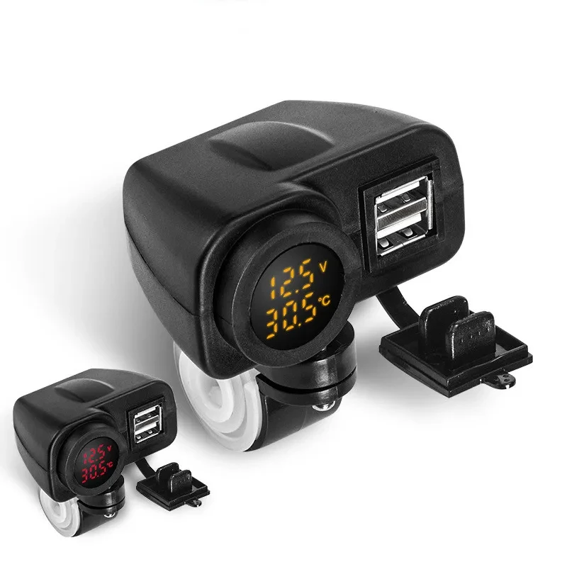 Waterproof Dual USB Power Adapter with On/Off Control for Bikes