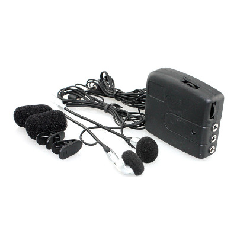 Motorbike Wired Dual Intercom Headset with Audio Sharing Cable