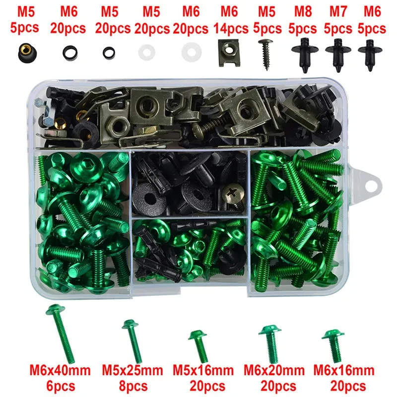 FixMate Pro – 177PCS Aluminum Fairing Screw Kit for Vehicles