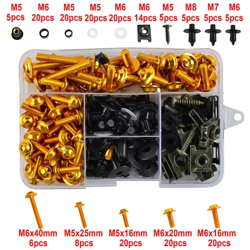 FixMate Pro – 177PCS Aluminum Fairing Screw Kit for Vehicles