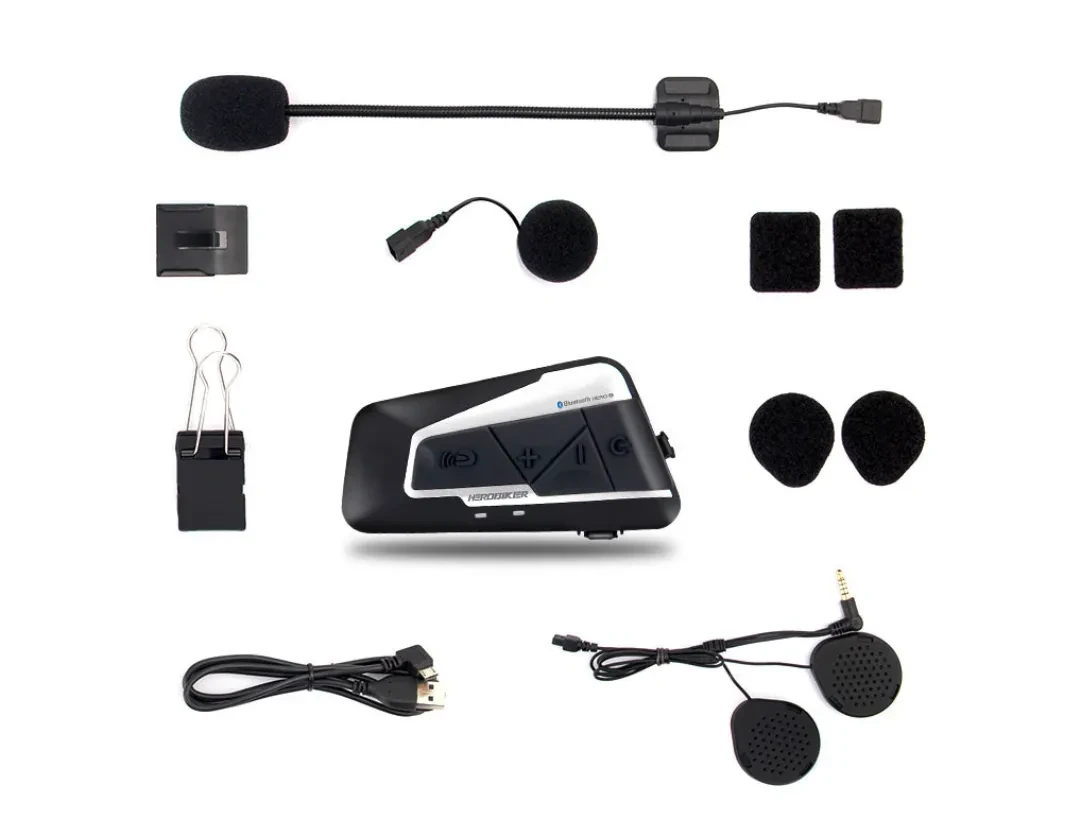 HEROBIKER 1200M – Waterproof Bluetooth Intercom for Motorcycle Helmets