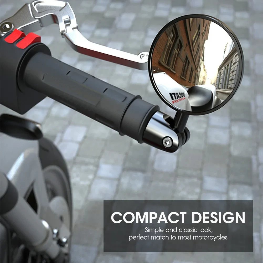 RideView Rear Mirrors | Round Handlebar Side Reflectors Pair