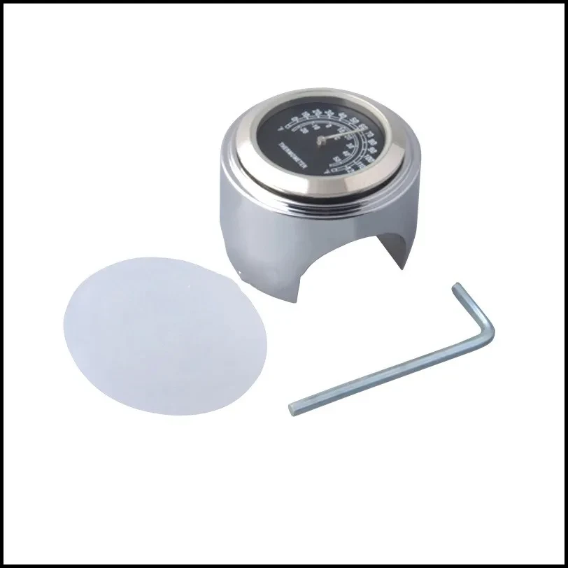 MotoGauge Alloy ThermoClock | Luminous Handlebar Time & Temp Meter