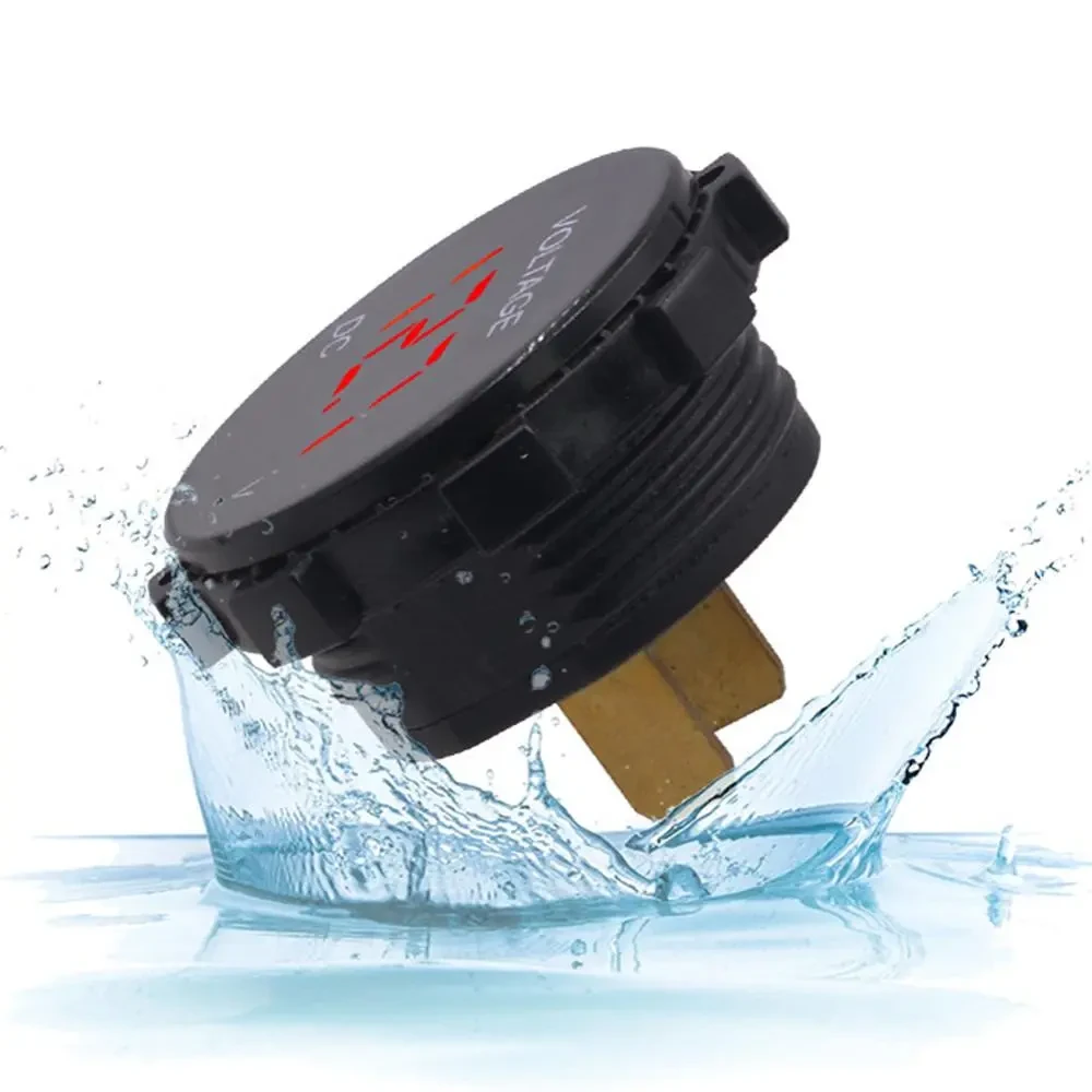 VoltMate LED Gauge | Waterproof Digital Voltage Display 6–30V