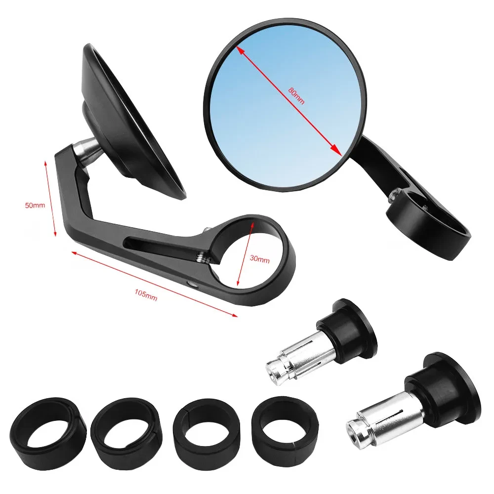 Racing CNC Alloy Handle Mirrors – Blue Glass Sport Bike Upgrade