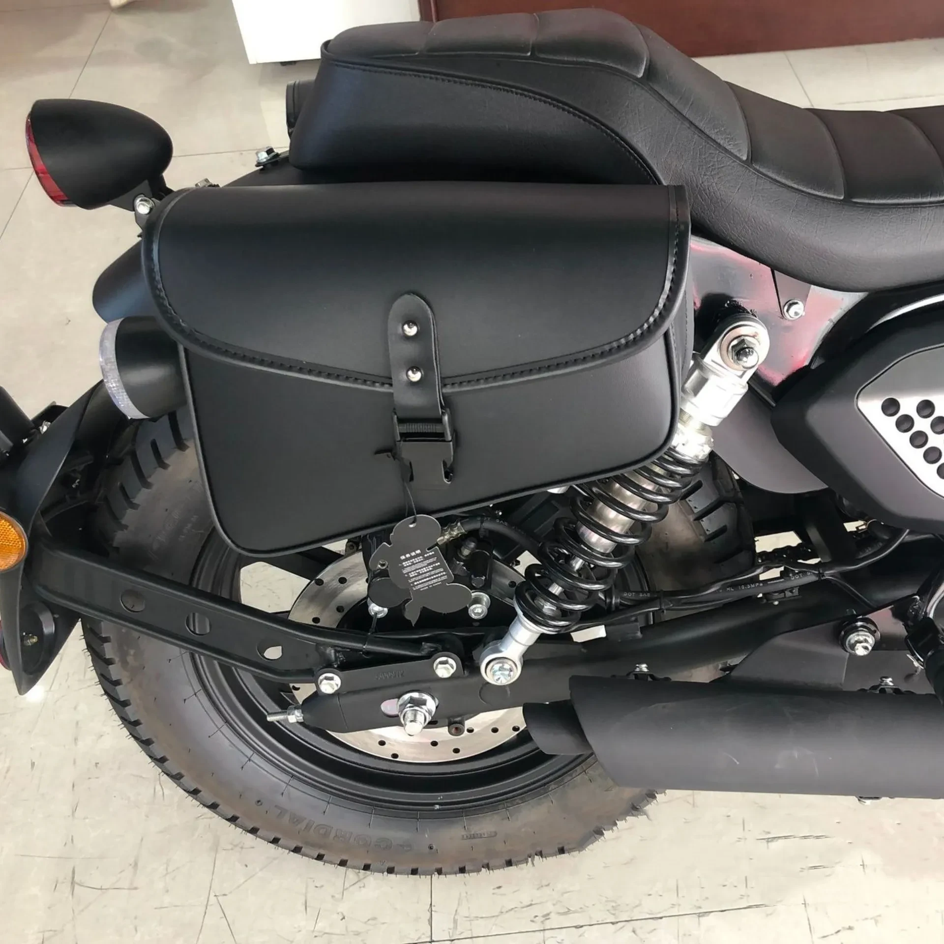 Motorcycle Swingarm Side Bag – PU Leather Saddlebag for Sportster