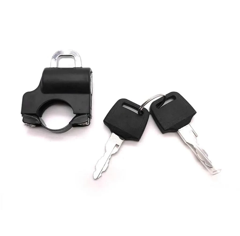 MotoSecure 22mm Universal Motorcycle Helmet Lock Black