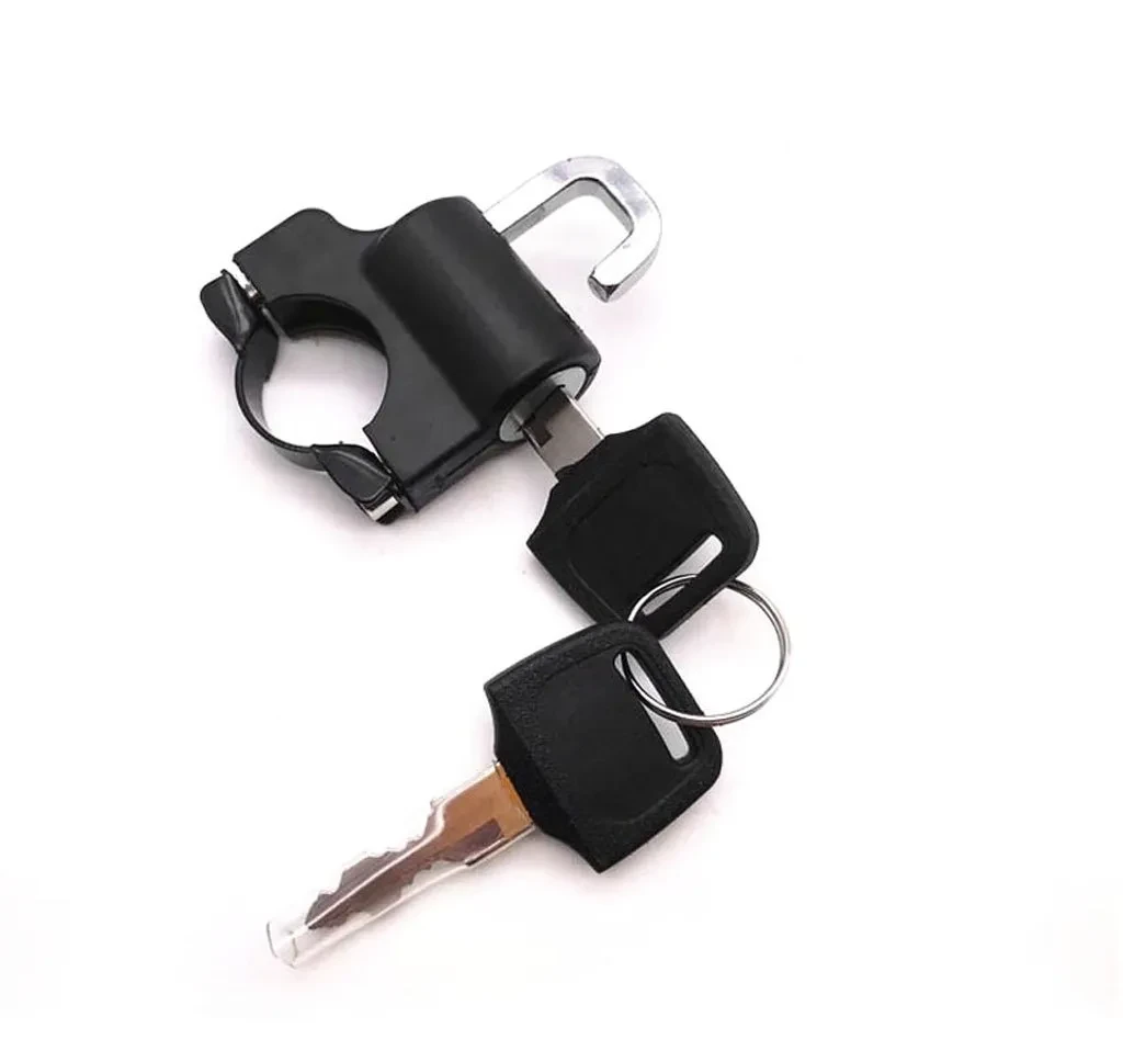MotoSecure 22mm Universal Motorcycle Helmet Lock Black