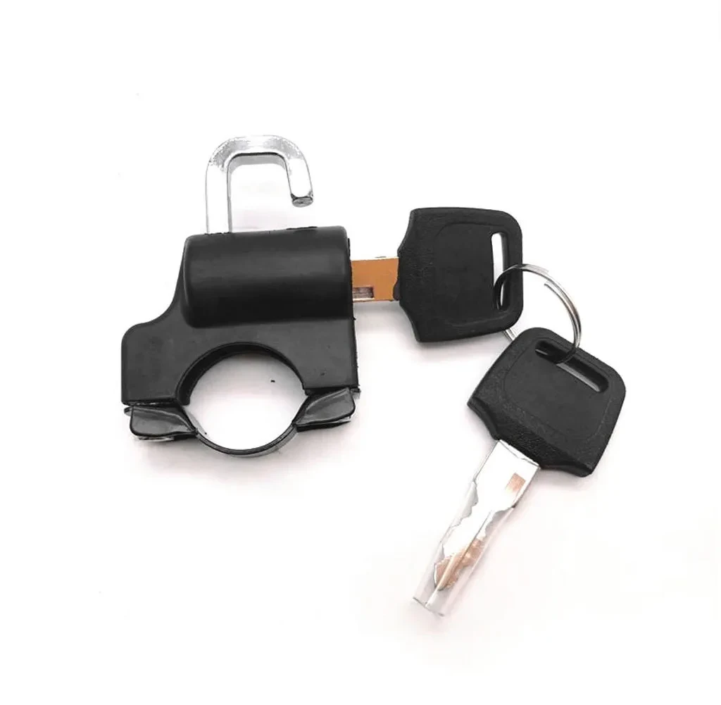 MotoSecure 22mm Universal Motorcycle Helmet Lock Black