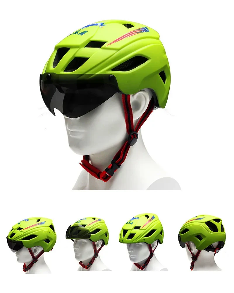 Full Face Motorcycle Helmet – One-Piece Matte Goggles Design