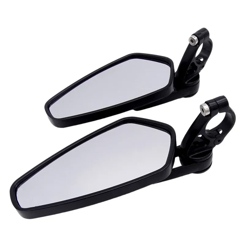 VoroMax CNC Handlebar Rearview Mirrors with White Glass