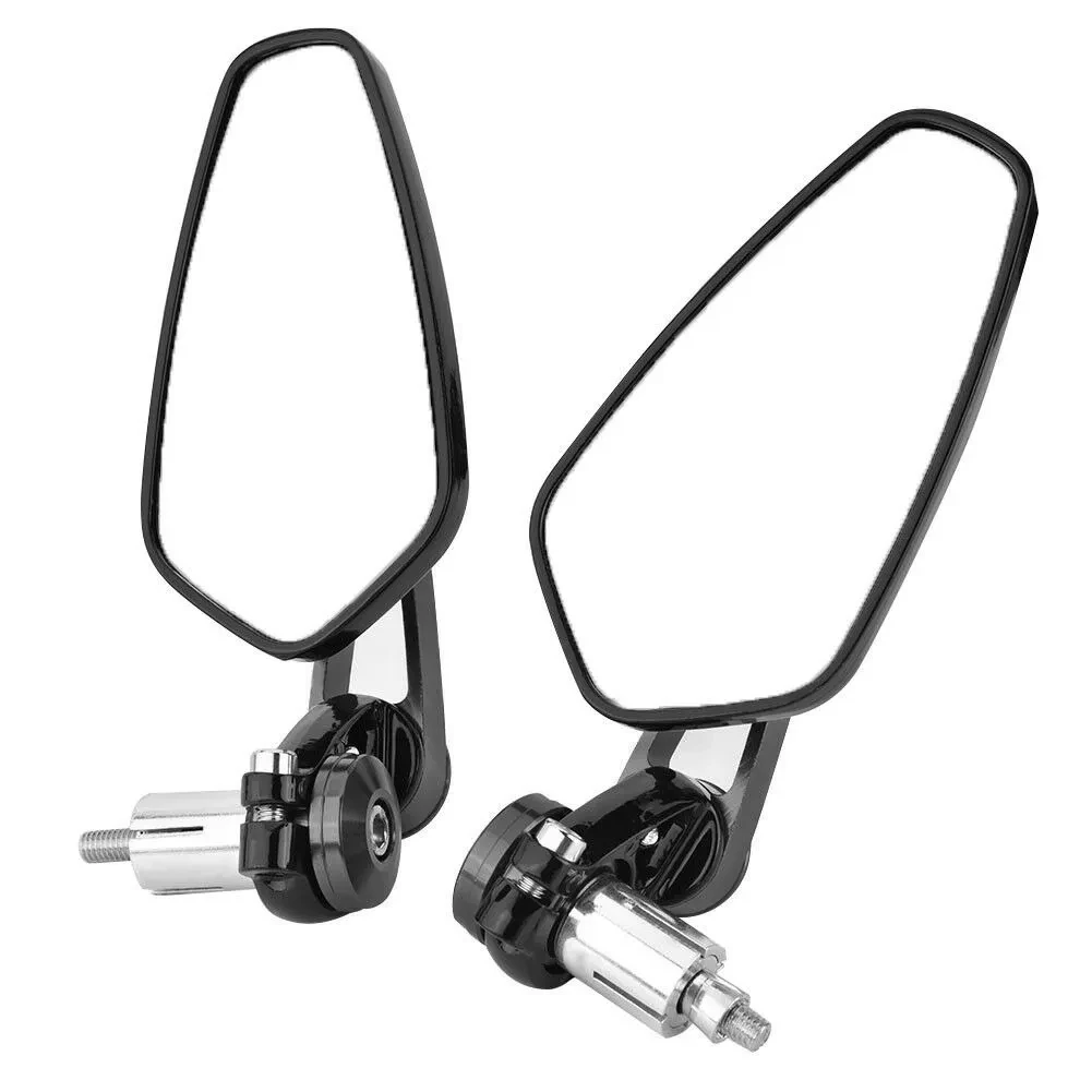 VoroMax CNC Handlebar Rearview Mirrors with White Glass
