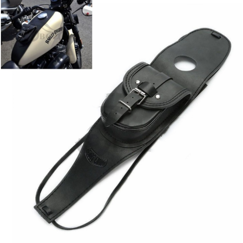 Retro Leather Fuel Tank Bag for Harley Sportster XL 883 1200