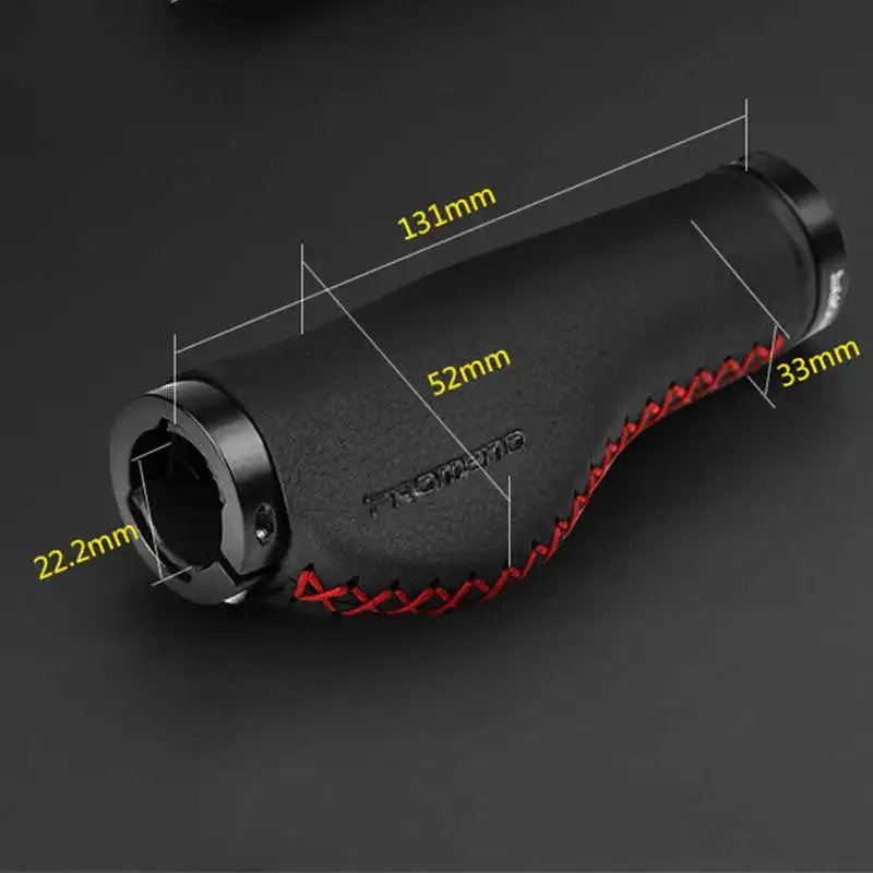 Ergonomic Motorcycle Handle Grips with Comfort Leather Cover