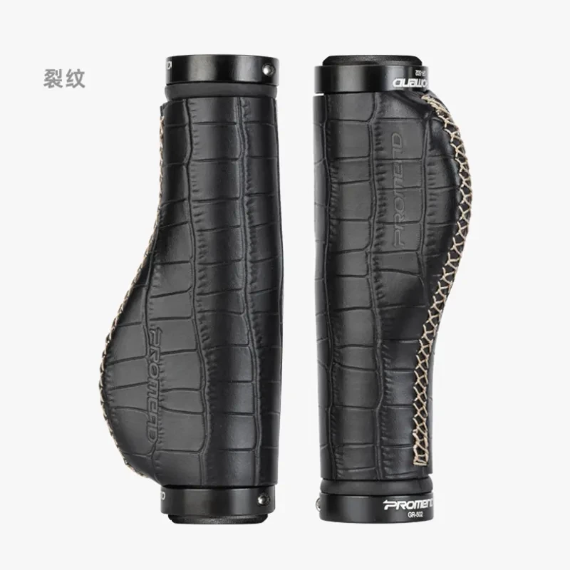 Ergonomic Motorcycle Handle Grips with Comfort Leather Cover