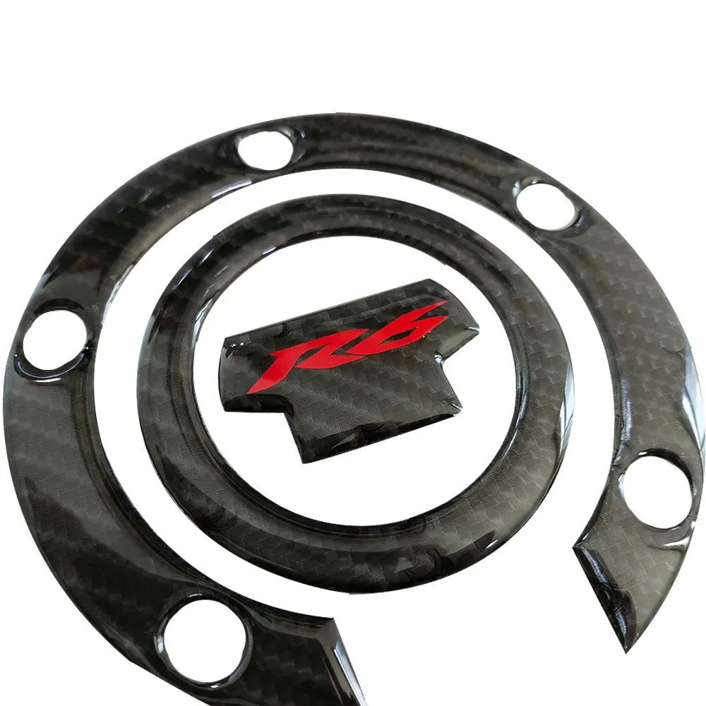 3D Carbon Fiber Fuel Tank Protector Decal for YZF-R6