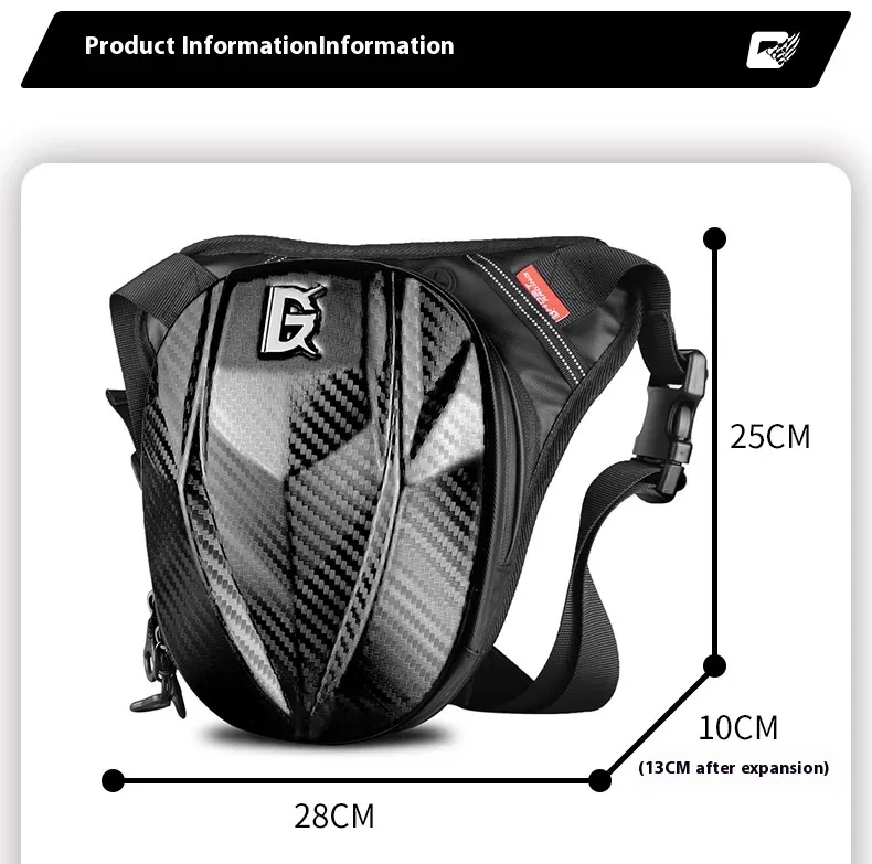 Waterproof Motorcycle Riding Thigh Pack with Hard Shell
