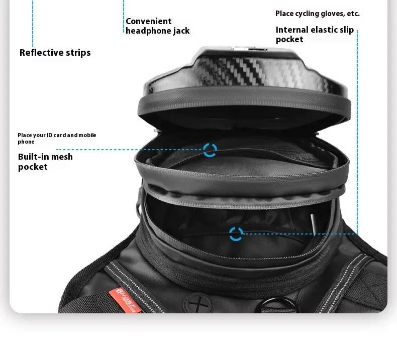 Waterproof Motorcycle Riding Thigh Pack with Hard Shell