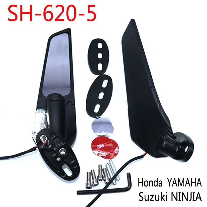 LUMOX LED Rearview Mirrors with Spoiler | Aluminum Alloy 6mm