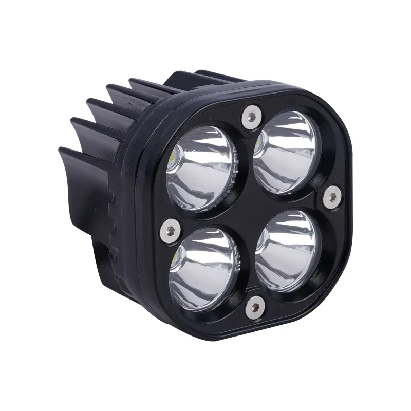 HyperRay Four-Lens LED Headlight – Universal 12–30V Vehicle Lamp